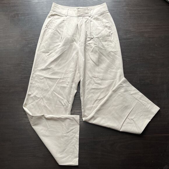 Everlane Womens Wide Leg Trousers Ultra High Waist Pleated Straight Fit Pants - Picture 4 of 10